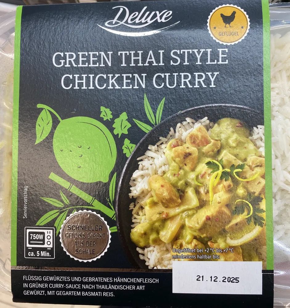 Green Thai Style Chicken Curry