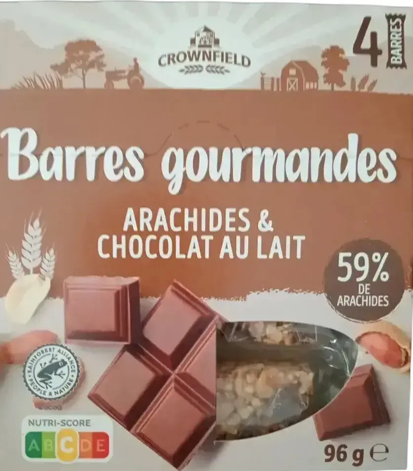 Barres gourmandes arachides & chocolat