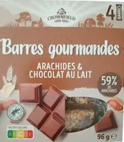 Barres gourmandes arachides & chocolat