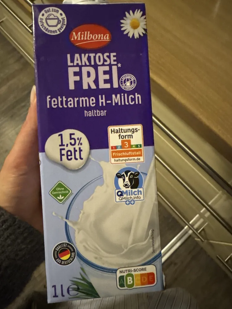 Milch Lidl laktosefrei 1,5%
