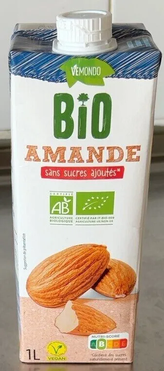 Bio amande sans sucre ajoutés