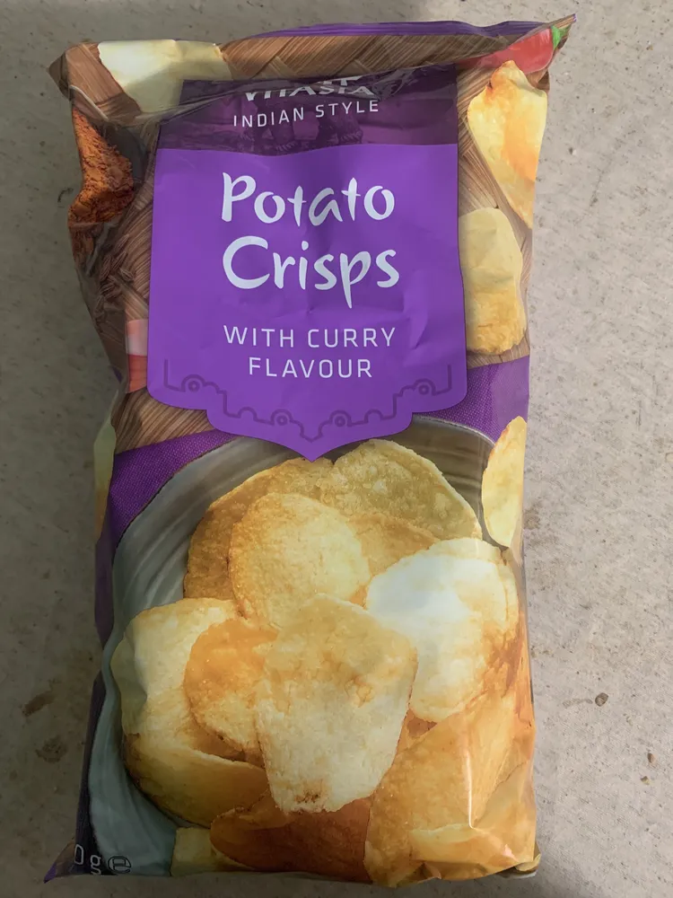 INDIAN STYLE Potato Crisps WITH CURRY FLAVOUR