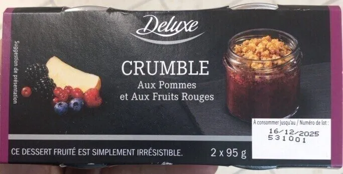 CRUMBLE Aux Pommes et Aux Fruits Rouges