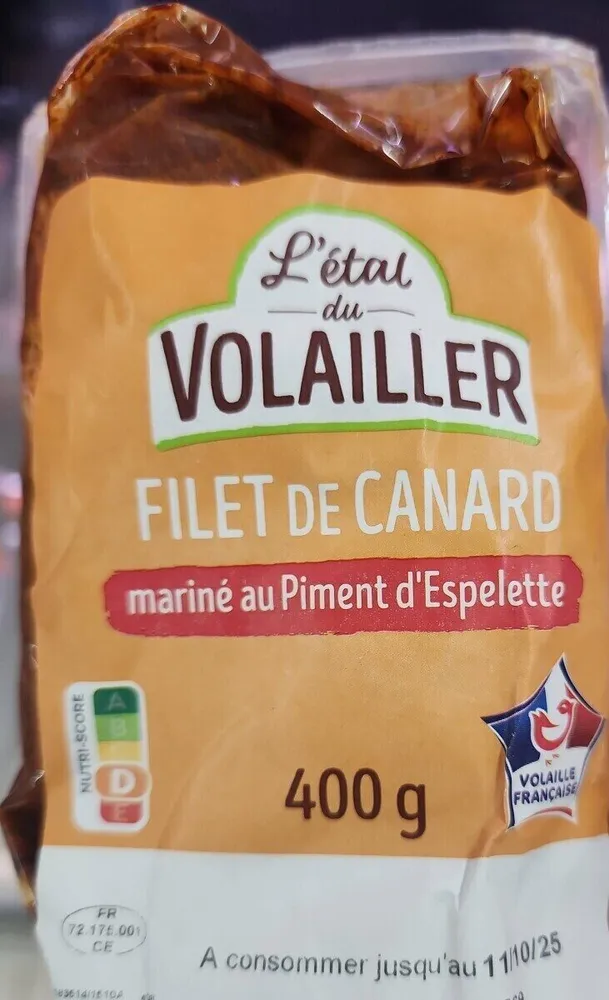 FILET DE CANARD mariné au Piment d'Espelette