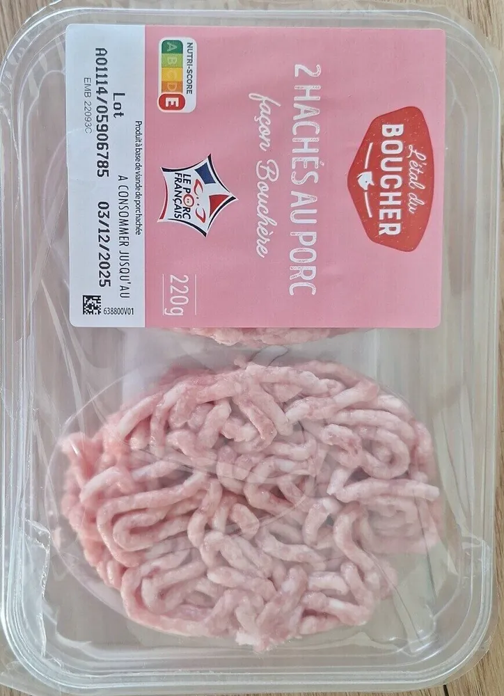 2 hachés au porc