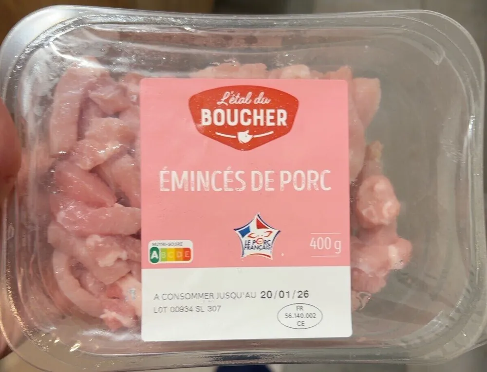Émincé de porc