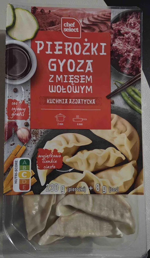 Pierożki gyroza z mięsem wołowym