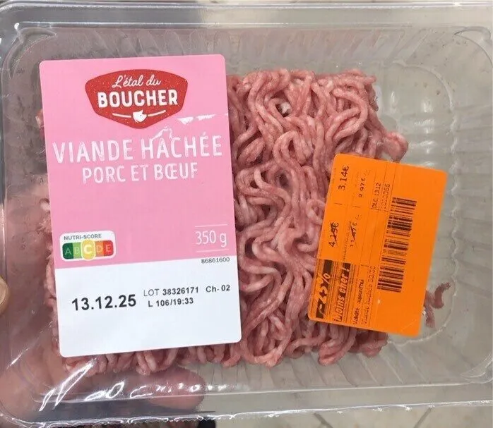 Viande hachée porc et boeuf