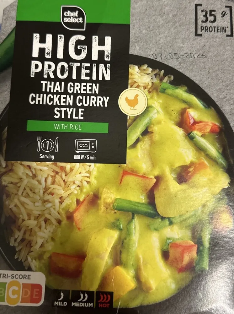 High protein Thai Green Chicken Curry