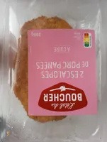 2 escalopes de porc panées