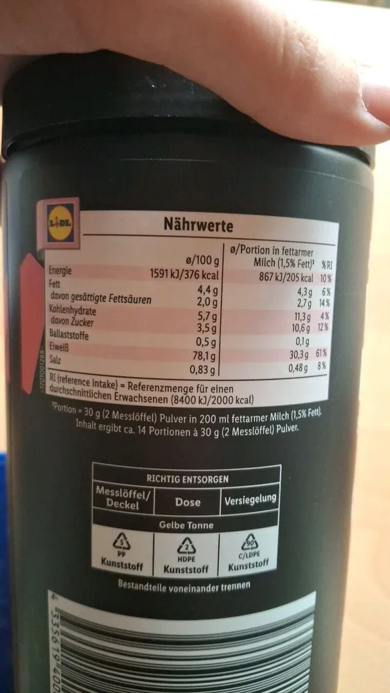 Protein Powder Strawberry Lidl