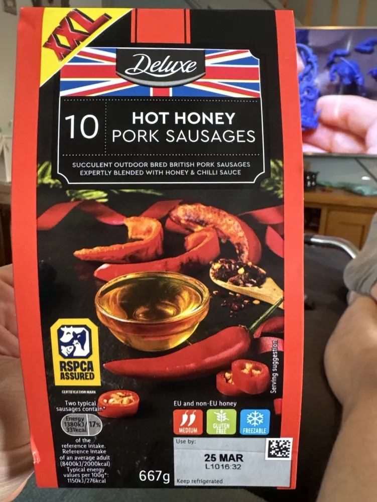 Hot Honey Pork Sausages