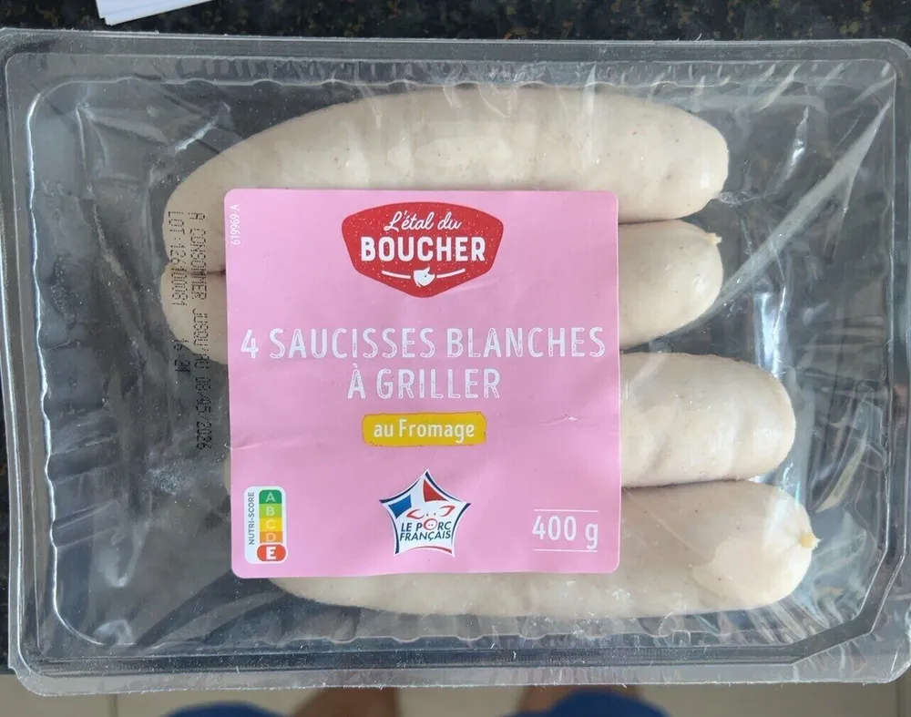 4 saucisses blanches à griller