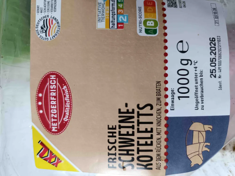 Schweine koteletts