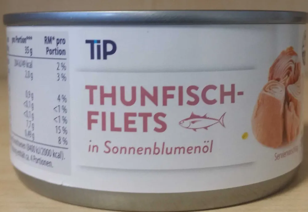 Thunfisch-Filets in Sonnenblumenöl