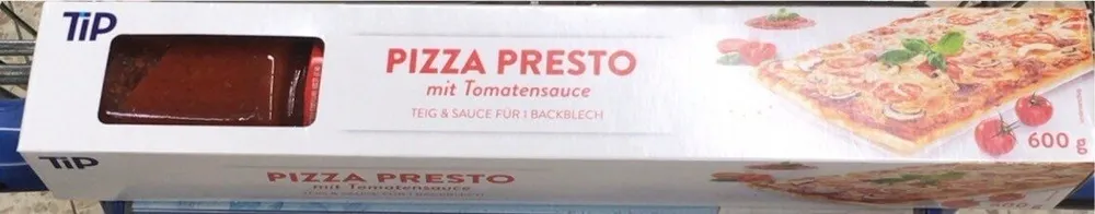 Pizzateig Presto mit Tomatensauce