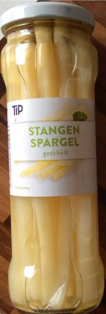 Stangen Spargel geschält