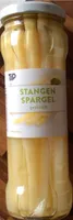 Stangen Spargel geschält
