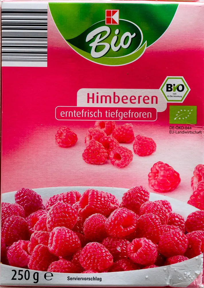 Himbeeren erntefrisch tiefgefroren