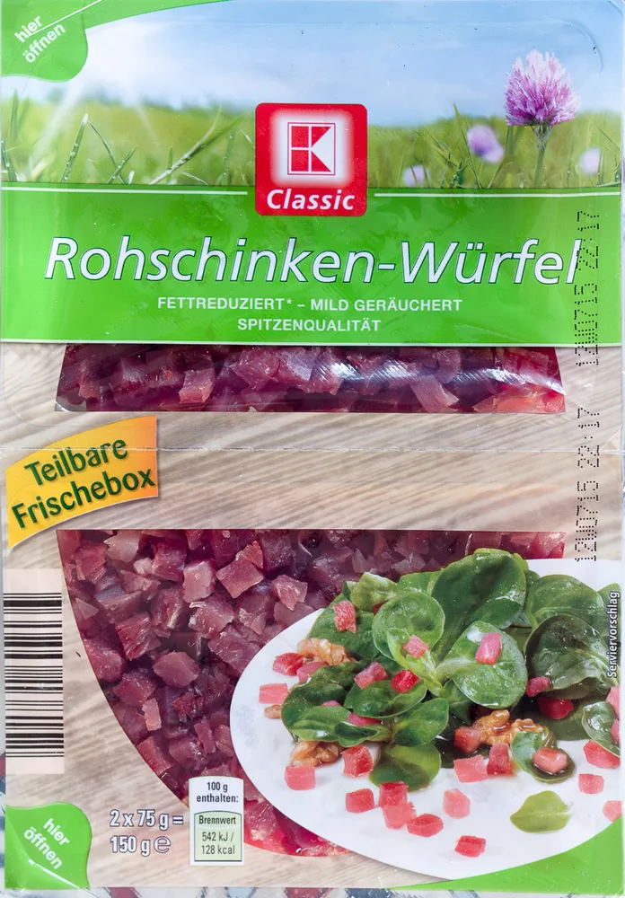 Rohschinken-Würfel
