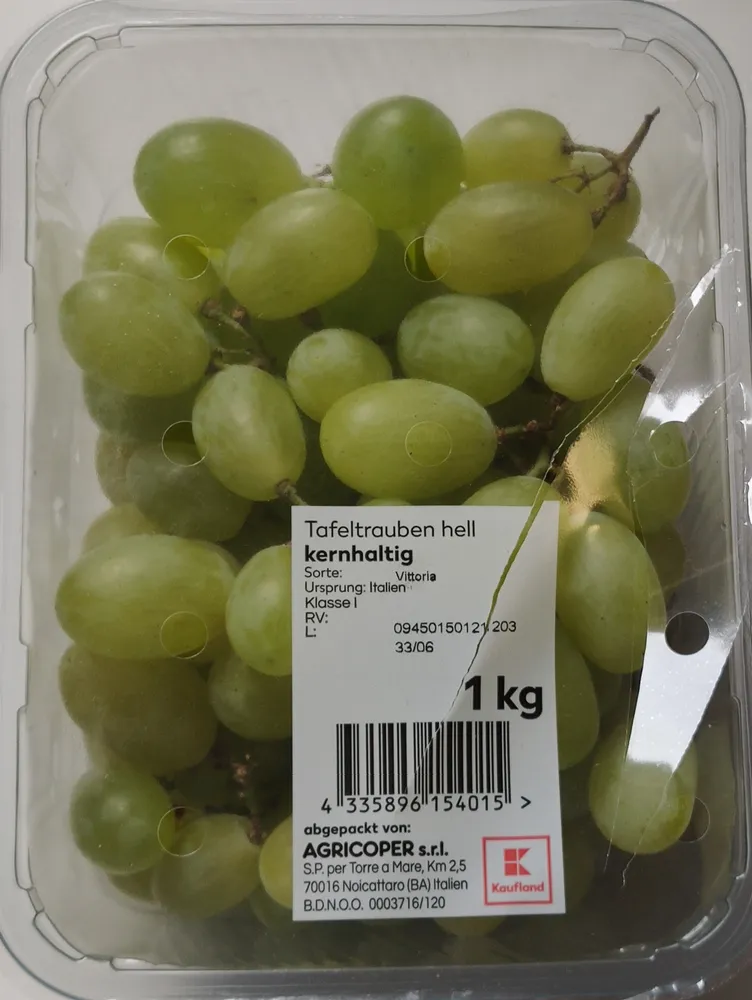 Tafeltrauben hell kernhaltig