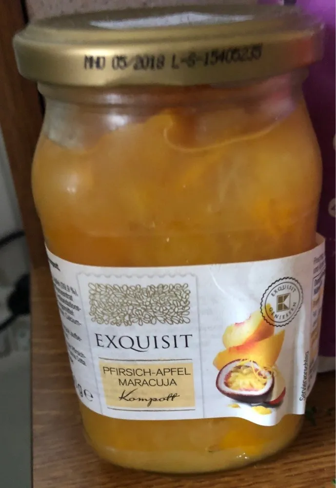 Compote peche pomme fruit de la passion