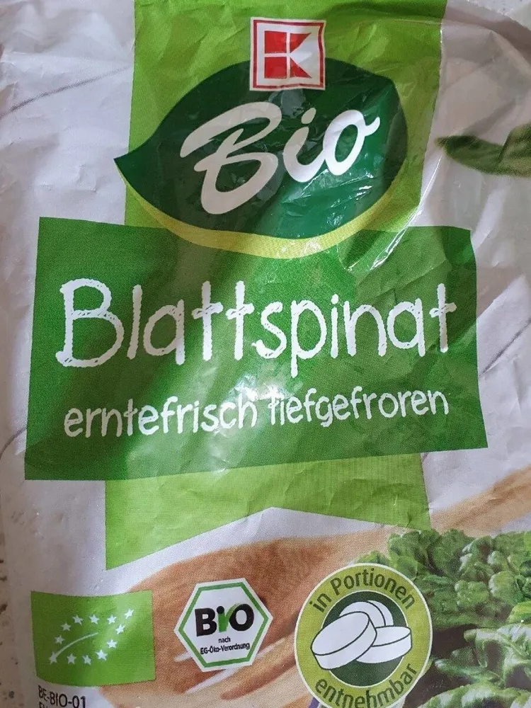 Blattspinat, tiefgefroren