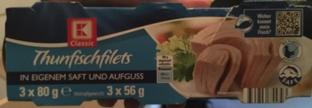 Thunfischfilets, 3X56G Abtropfgewicht