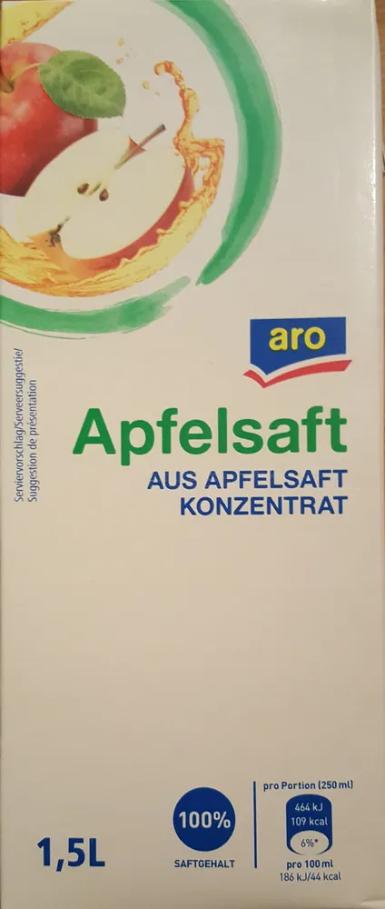 Apfelsaft aus Apfelsaftkonzentrat