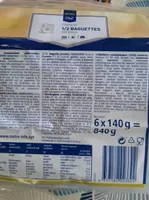 Baguettes pré cuites