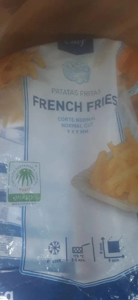 Patatas fritas congeladas