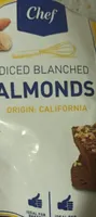 Diced blanched almonds