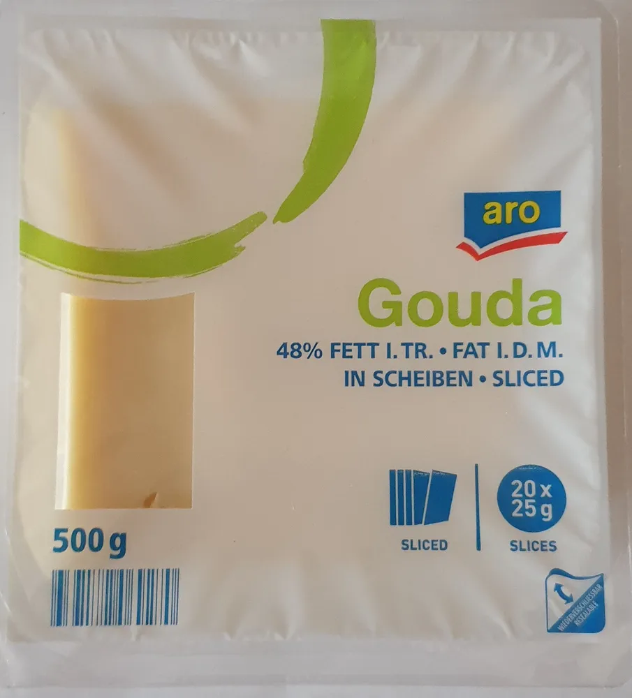 Gouda, 48% Fett i.Tr., in Scheiben