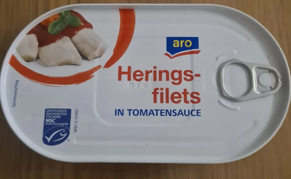 Heringsfilet in Tomatensauce