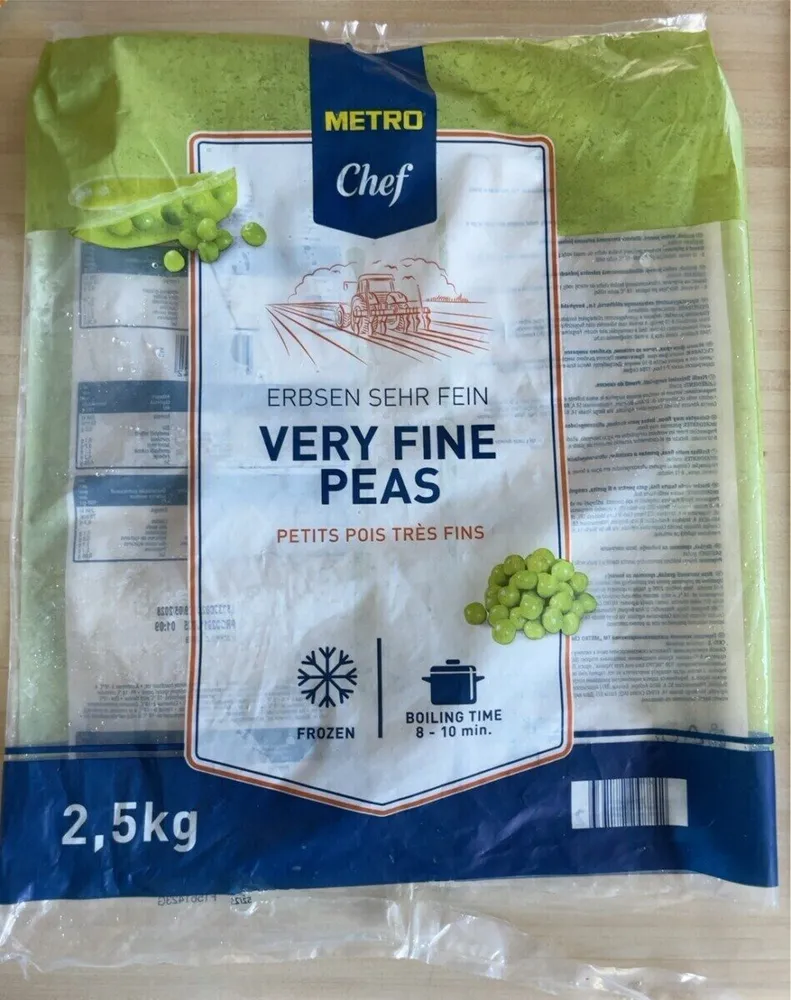 Very fine peas