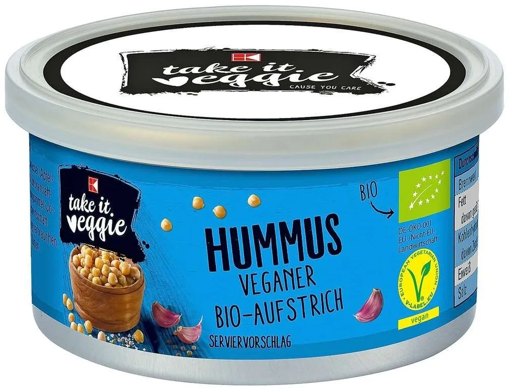 K-take it veggie Bio Brotaufstrich Hummus
