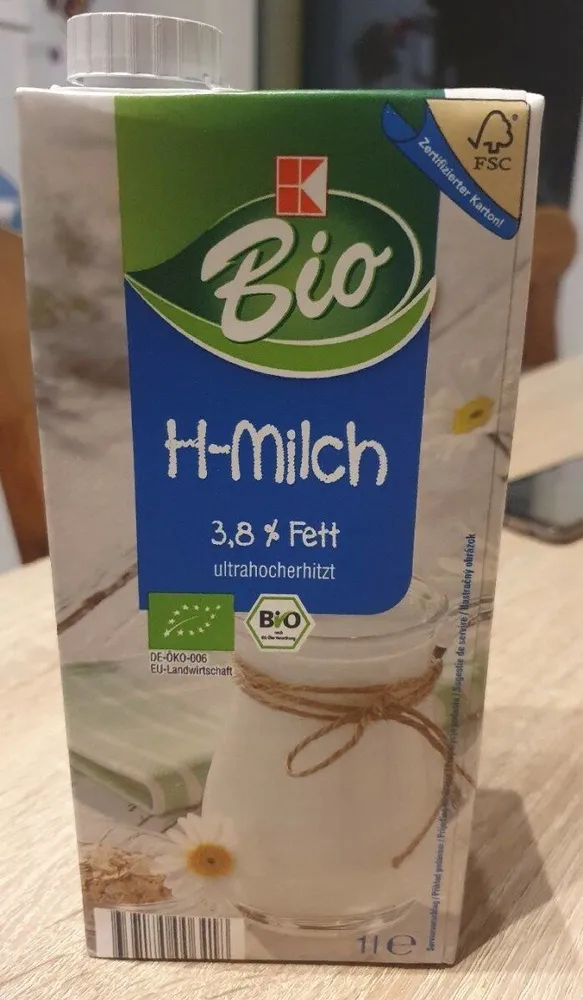 Bio H-Milch 3,8% Fett