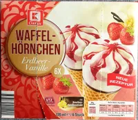 Waffel-Hörnchen Erdbeer-Vanille