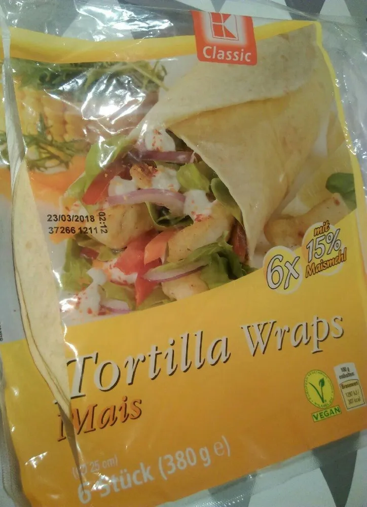 Tortilla Wraps, Mais