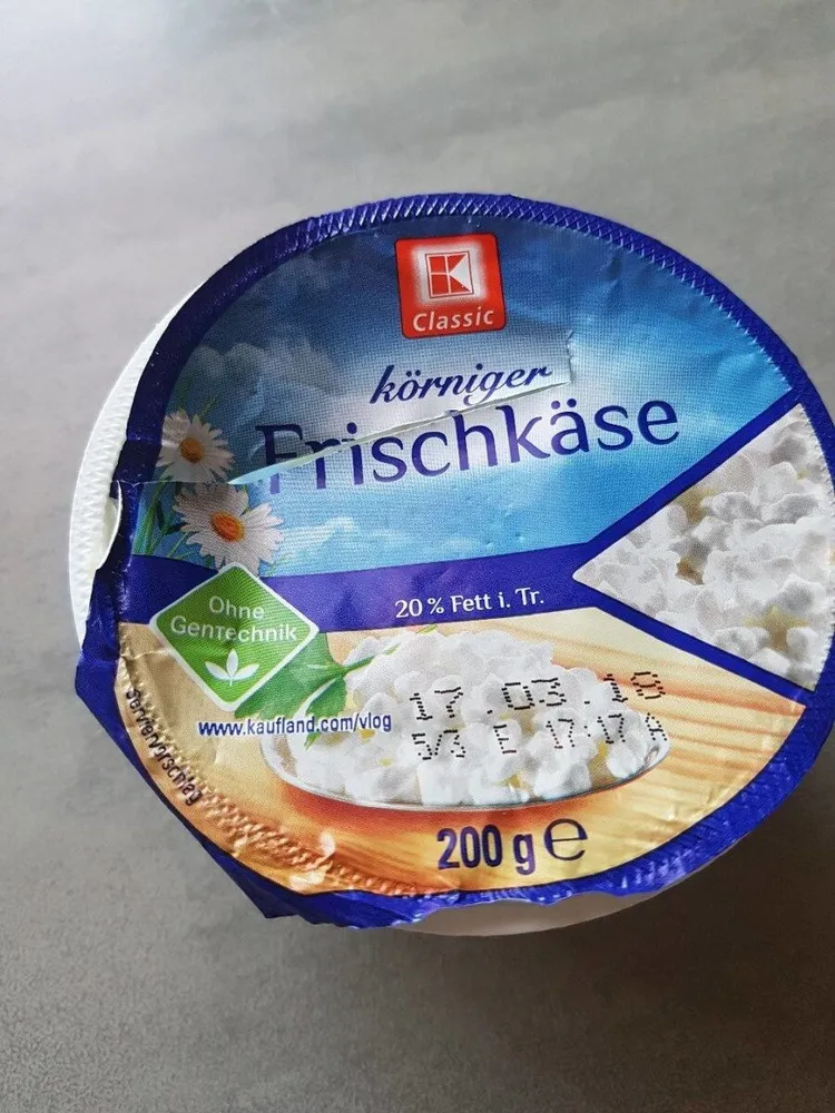 Körniger Frischkäse , 20% Fett