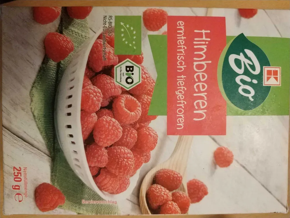 Himbeeren erntefrisch tiefgefroren