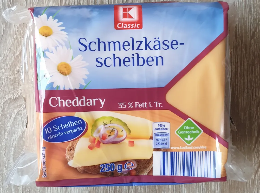 Schmelzkäsescheiben Cheddary 35 % Fett i. Tr.