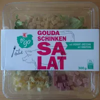 GOUDA SCHINKEN SALAT mit JOGHURT-DRESSING mit KRÄUTERN