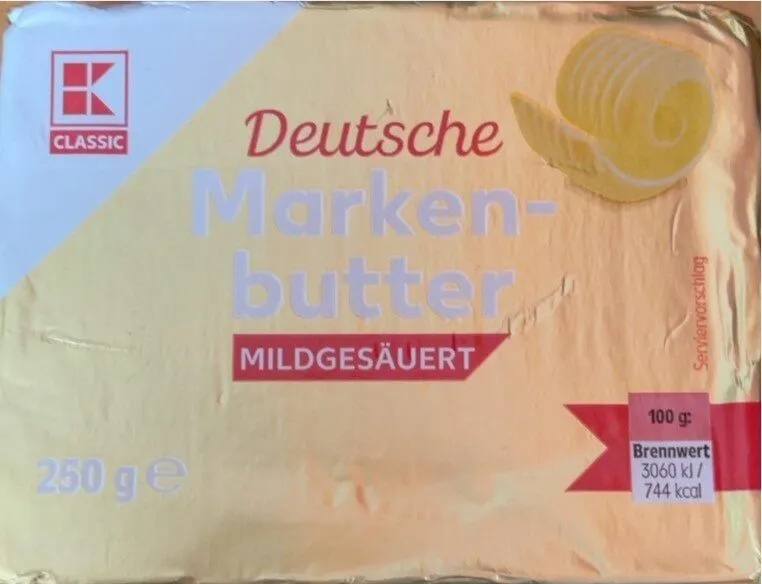 Deutsche Markenbutter mildgesäuert