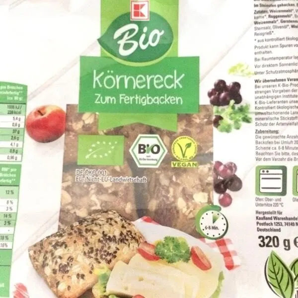 Körnereck Aufbackbrötchen