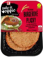 VEGÁNSKE BURGEROVÉ PLACKY na báze pšeničnej bielkoviny, tvarované, predpečené
