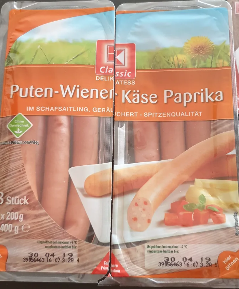 Puten-Wiener Käse-Paprika