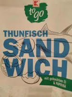 Thunfisch Sandwich mit gekochtem Ei & Paprika