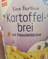 kartoffel-brei mit fleischklößchen