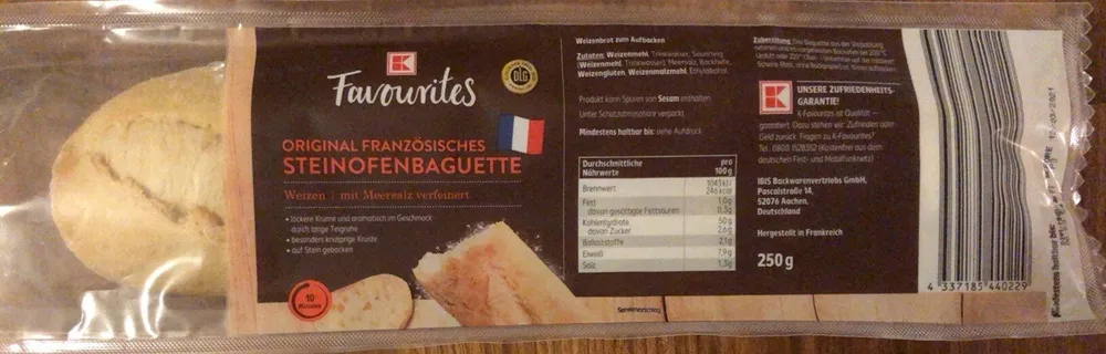 Original französisches steinofenbaguette